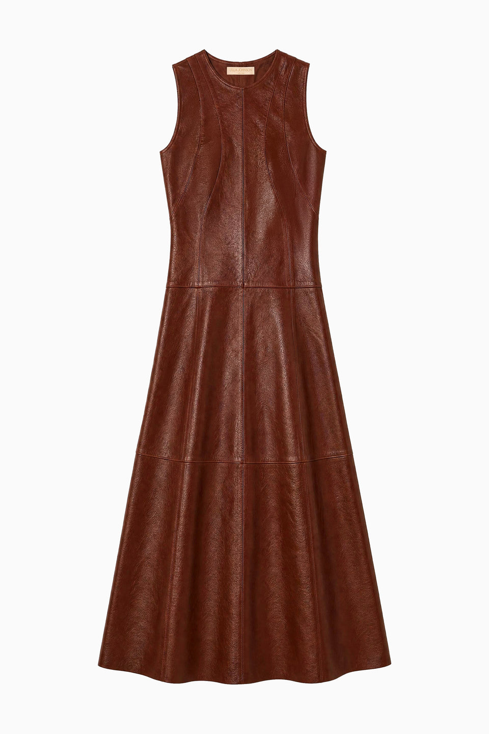 Juliette Leather Dress - Cognac