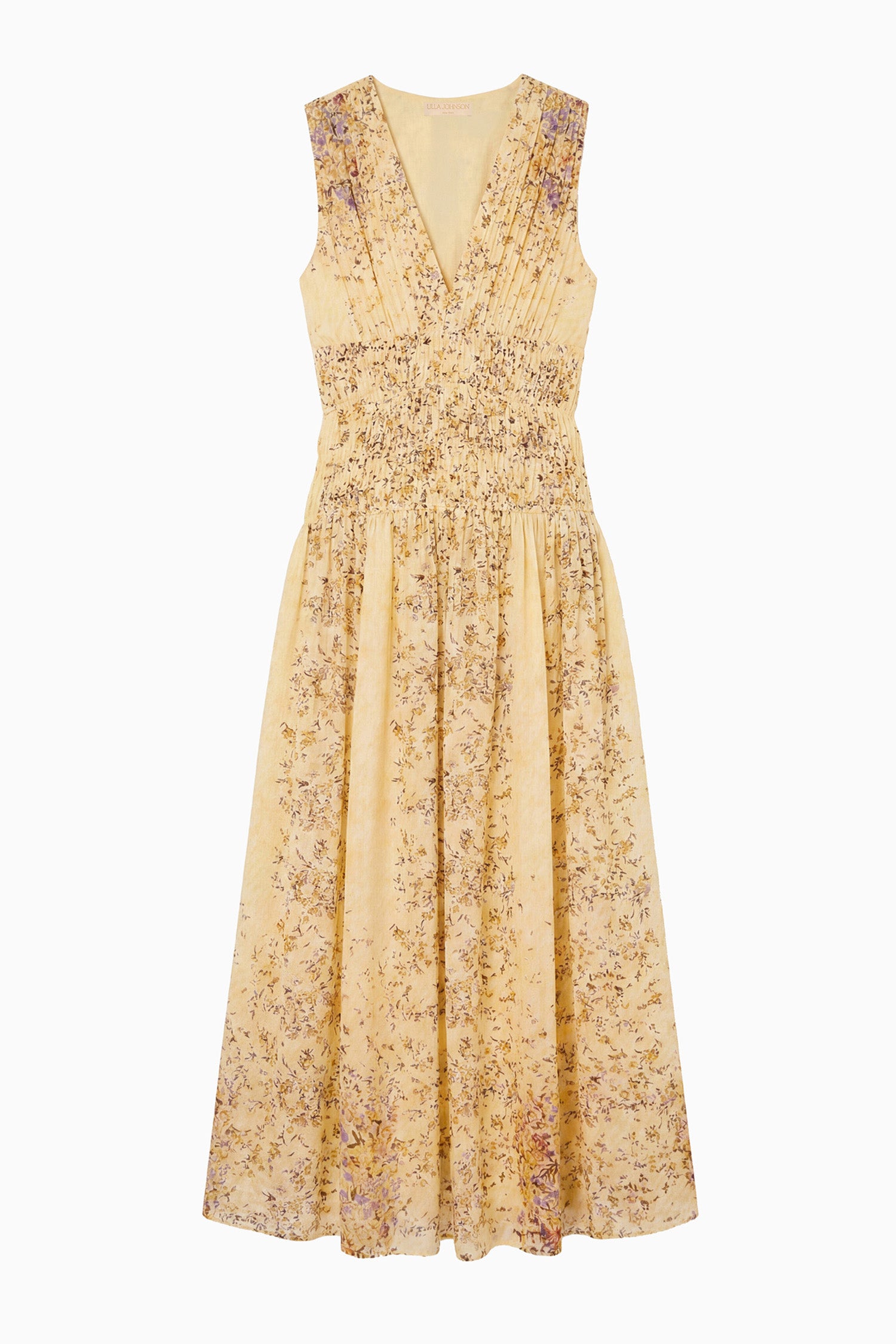 Ulla Johnson Sylvie Sleeveless Silk Dress - Forsythia