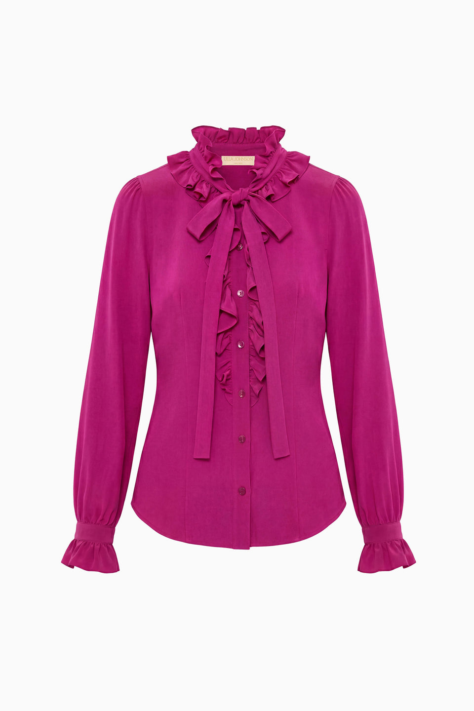 Catroux Long Sleeve Silk Blouse - Orchid