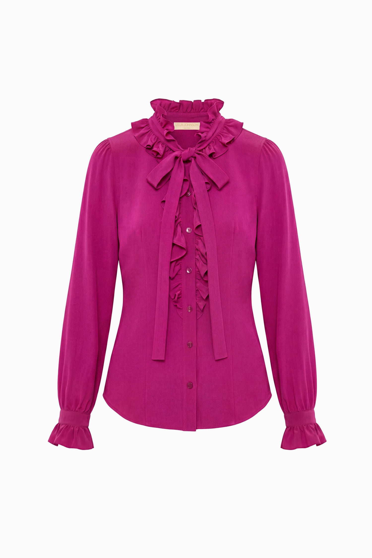 Ulla Johnson Catroux Long Sleeve Silk Blouse - Orchid