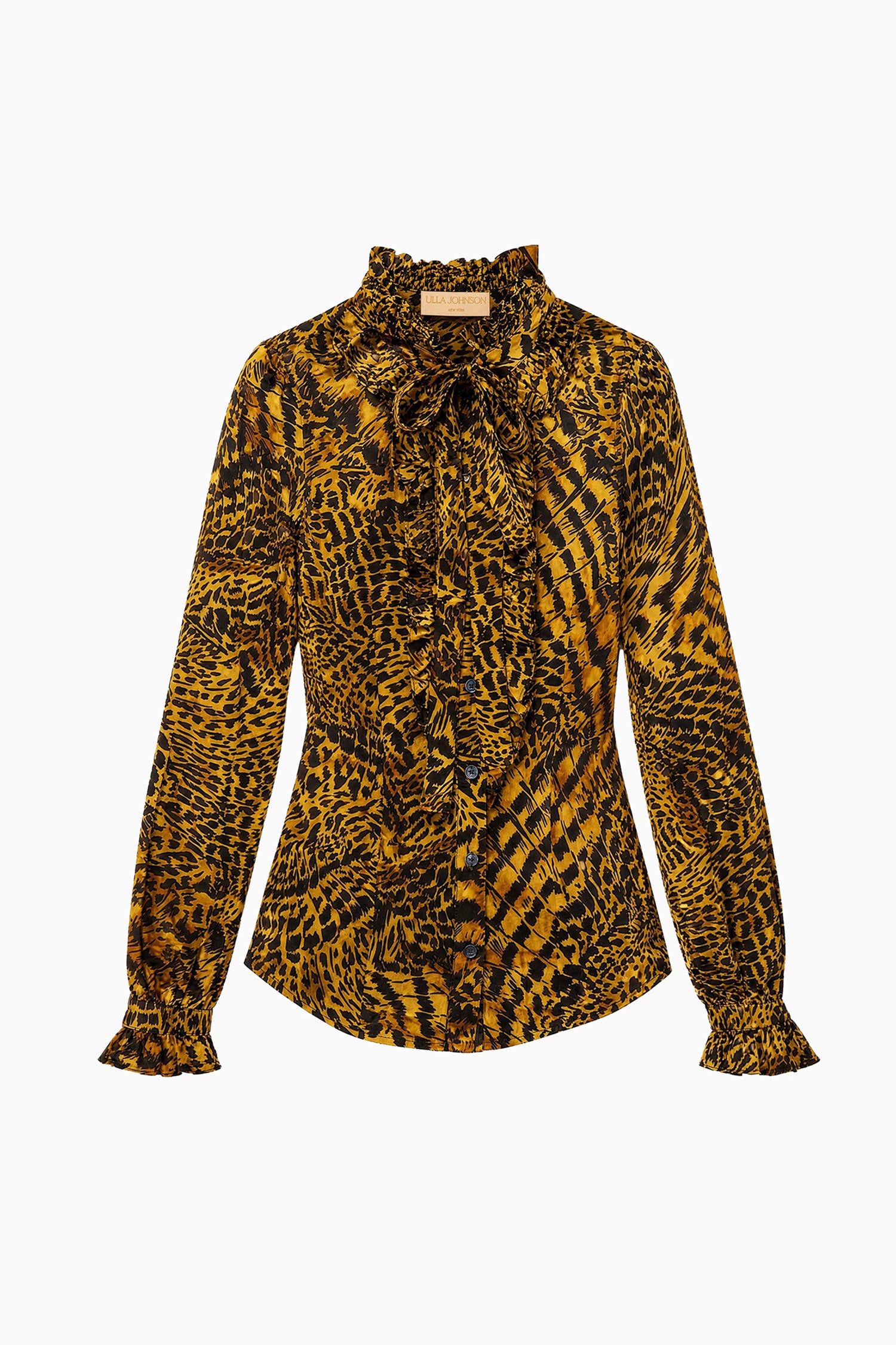 Ulla Johnson Catroux Long Sleeve Silk Blouse - Wren