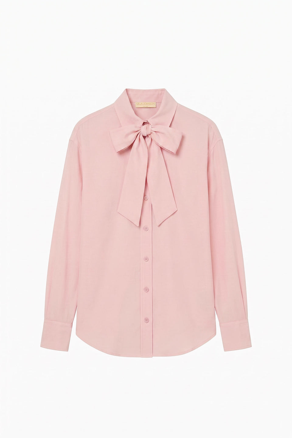 Lise Long Sleeve Silk Blouse - Powder