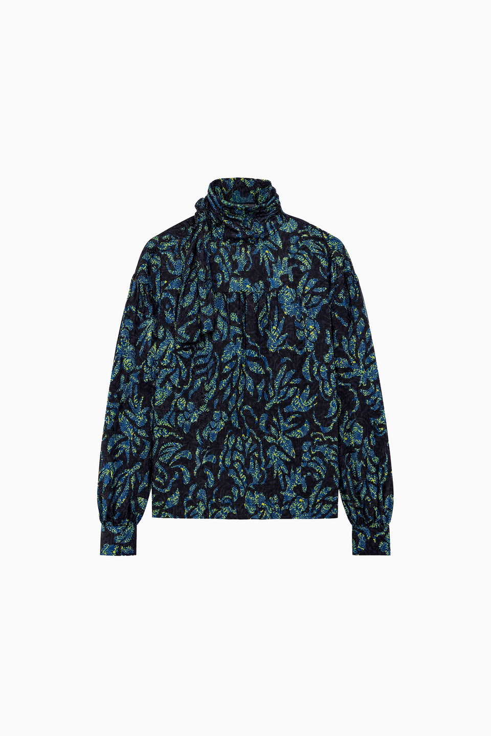 Pastel LS Cotton Blouse - Midnight