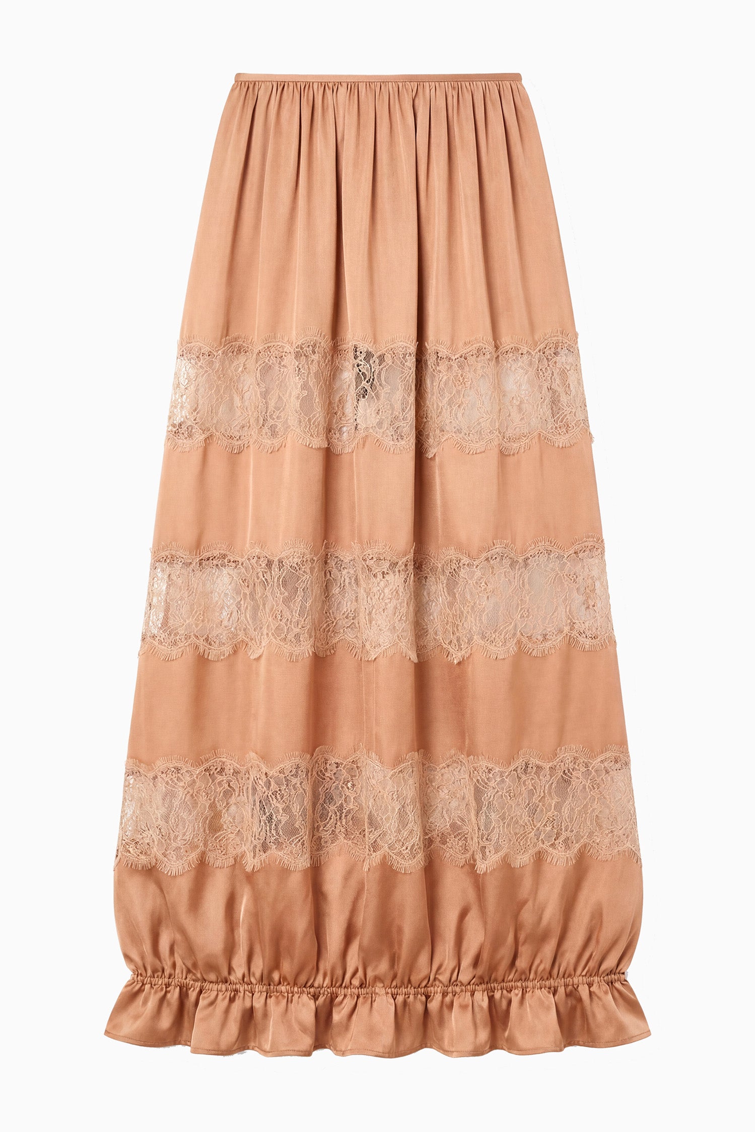 Ulla Johnson Chantal Silk Midi Skirt - Macaroon