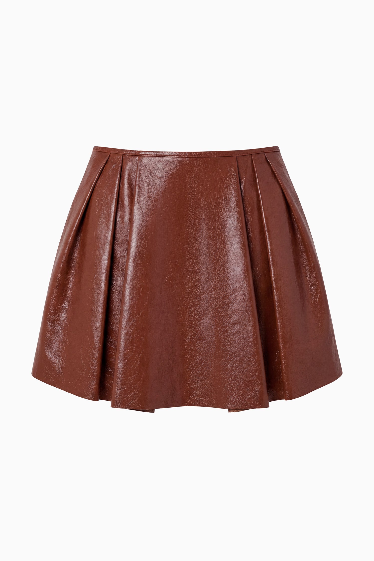Ulla Johnson Sophie Leather Mini Skirt - Cognac