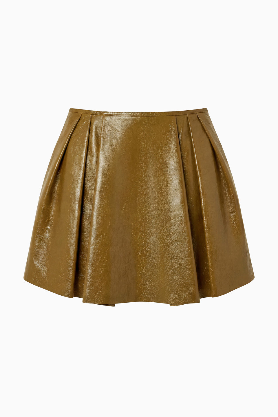Sophie Leather Mini Skirt - Lichen