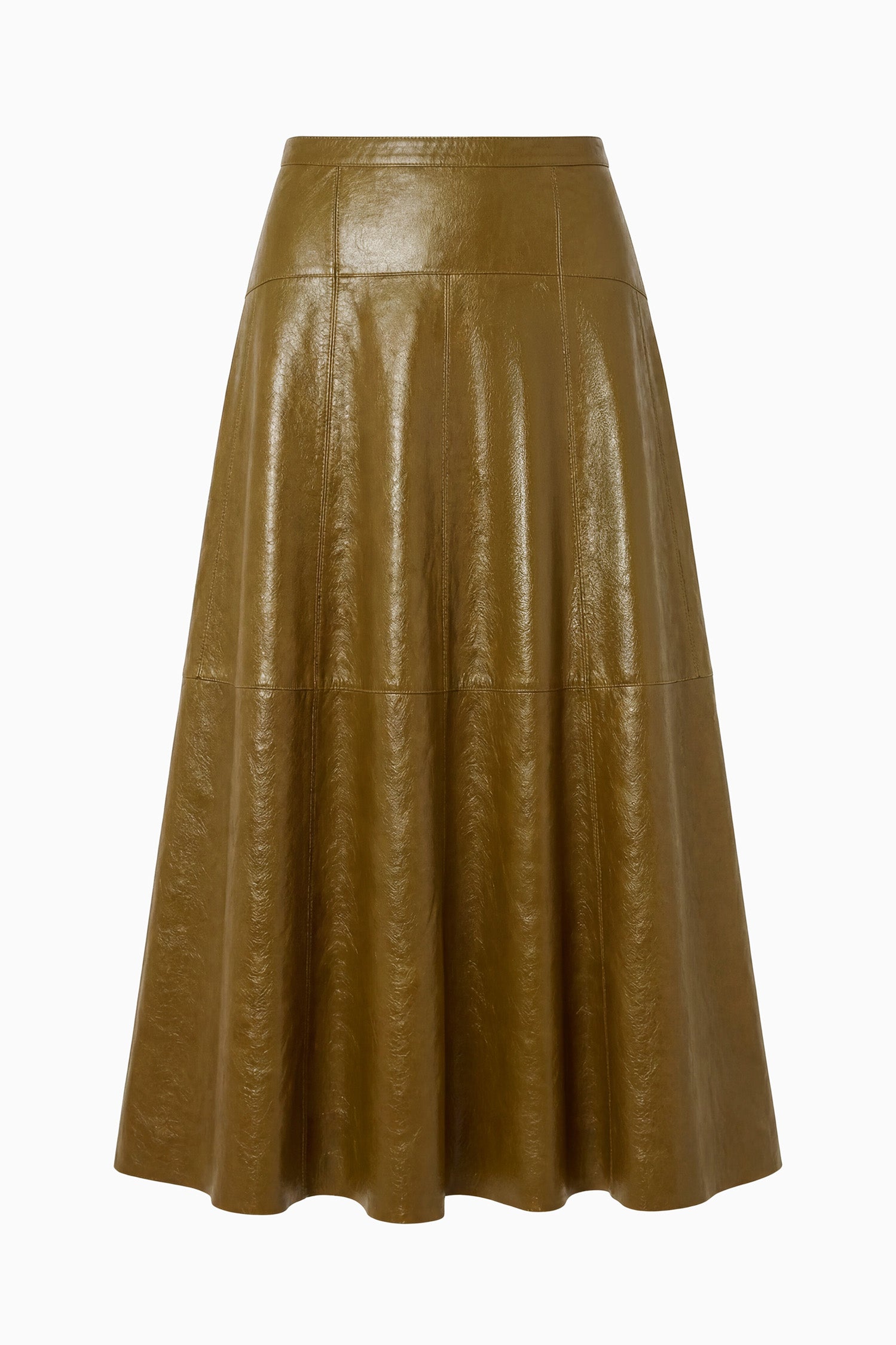 Ulla Johnson Aninda Leather Midi Skirt - Lichen