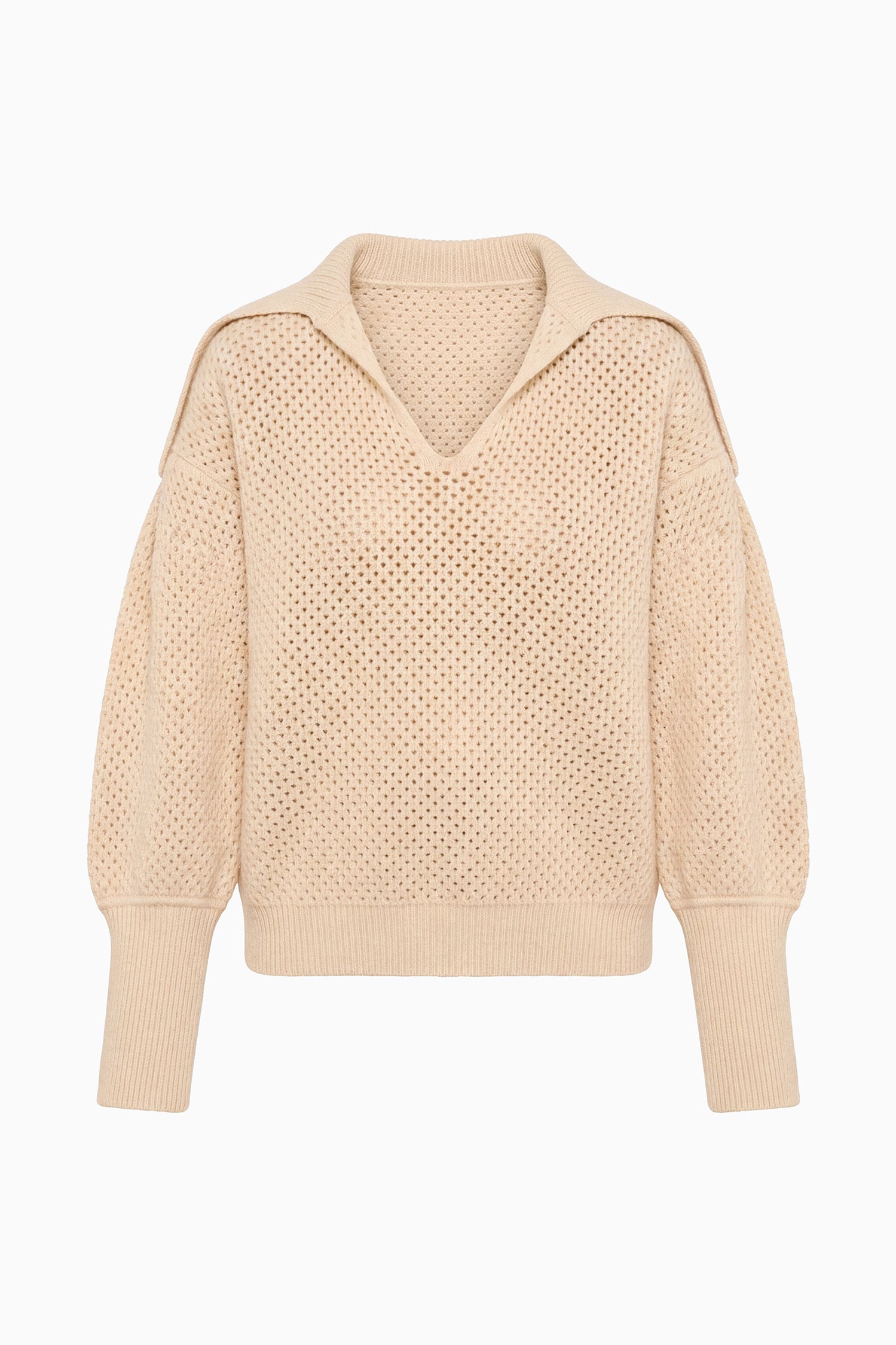 Lila Wool Knit Pullover - Cloud