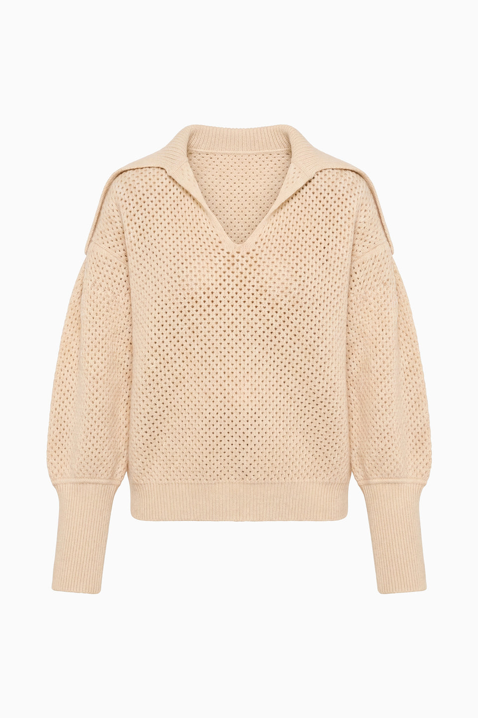 Lila Wool Knit Pullover - Cloud