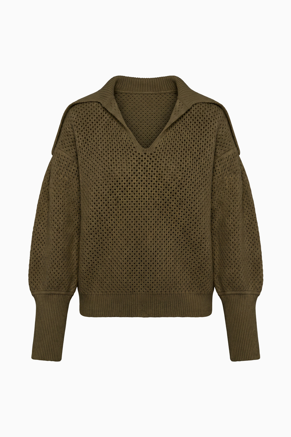Lila Wool Knit Pullover - Militaire