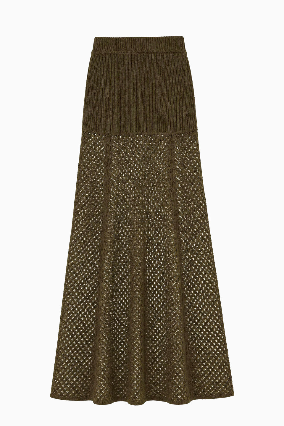 Lucia Wool Knit Skirt - Militaire
