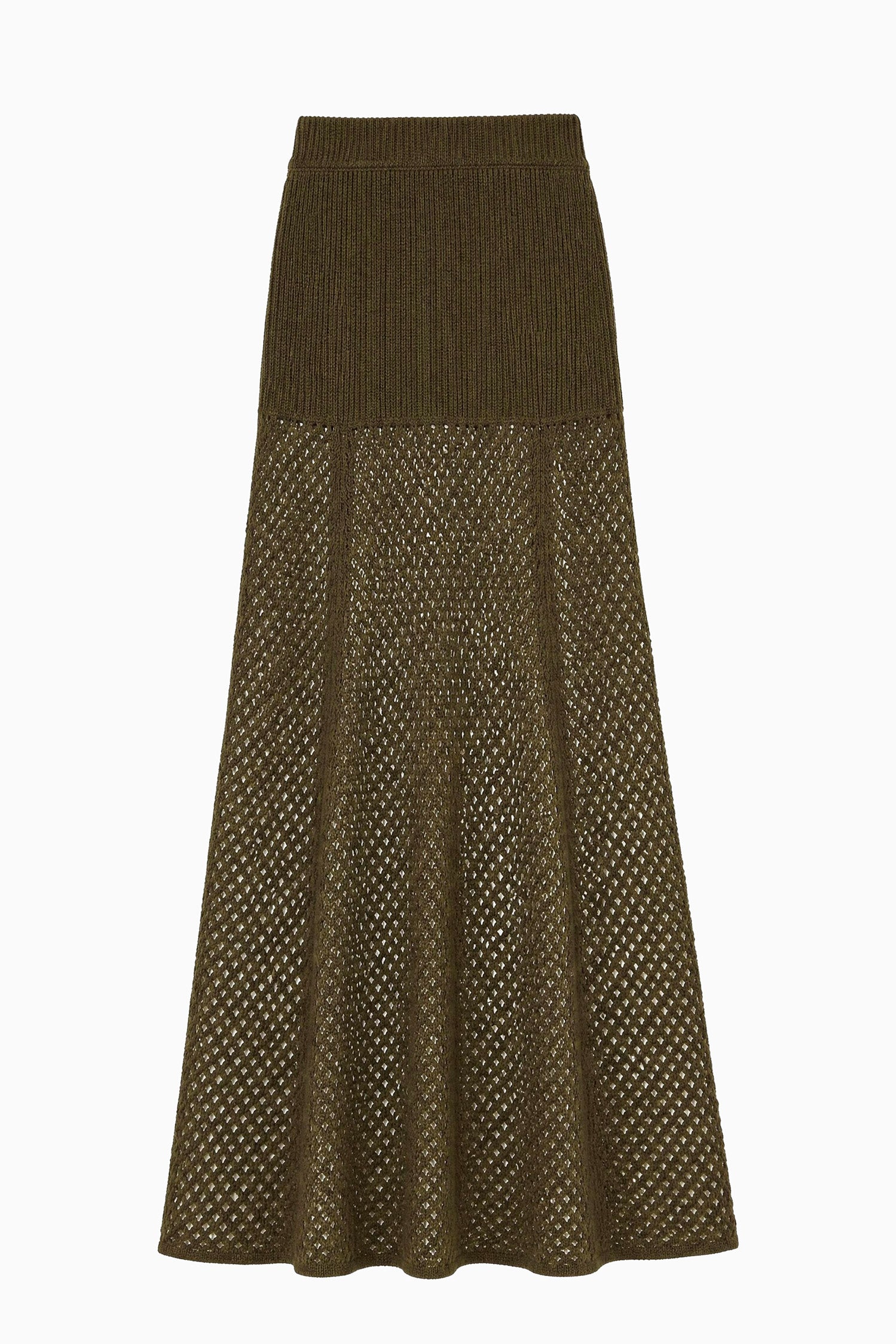 Ulla Johnson Lucia Wool Knit Skirt - Militaire