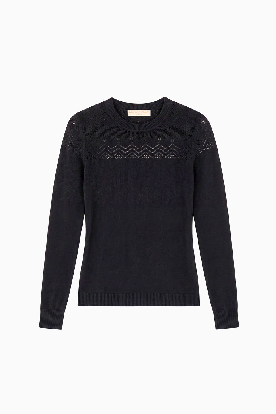 Emelie Long Sleeve Cashmere Top - Noir