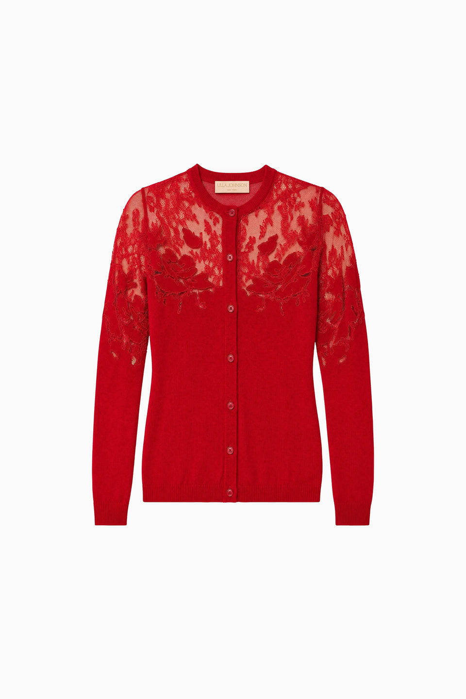 Talia Lace Cardigan - Cerise