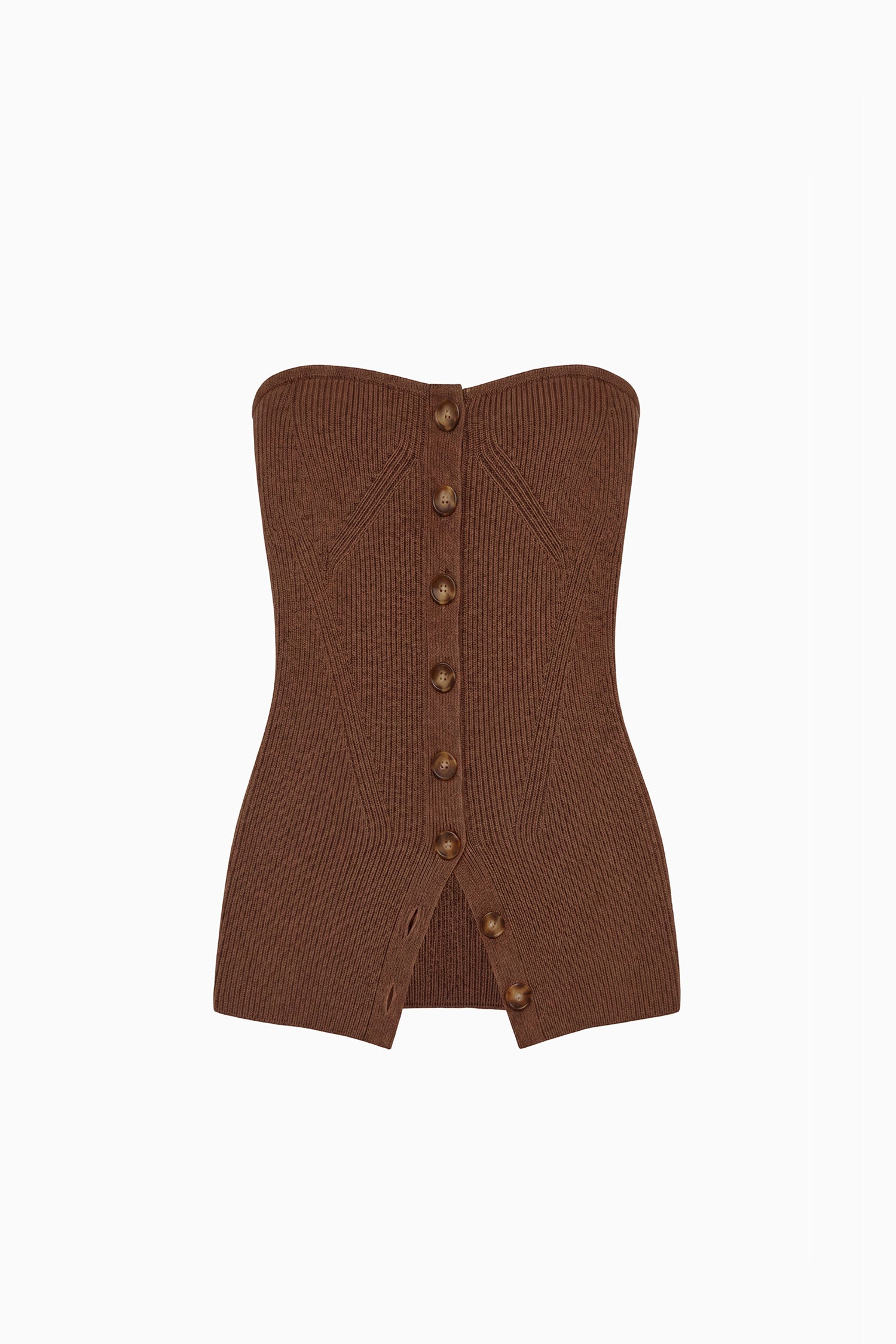 Ulla Johnson Yanni Strapless Knit Top - Clove