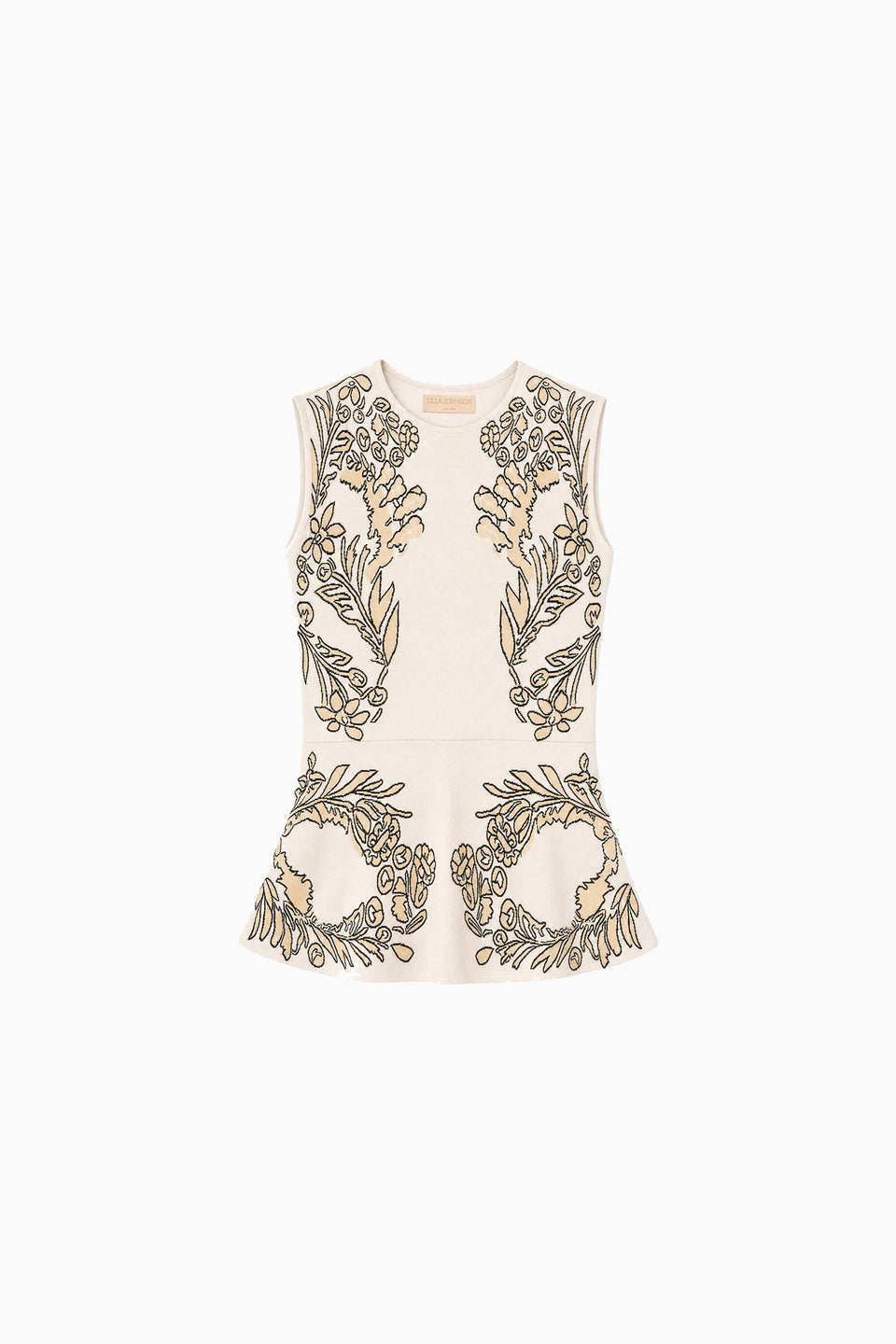 Nadira Jacquard Top - Chamomile