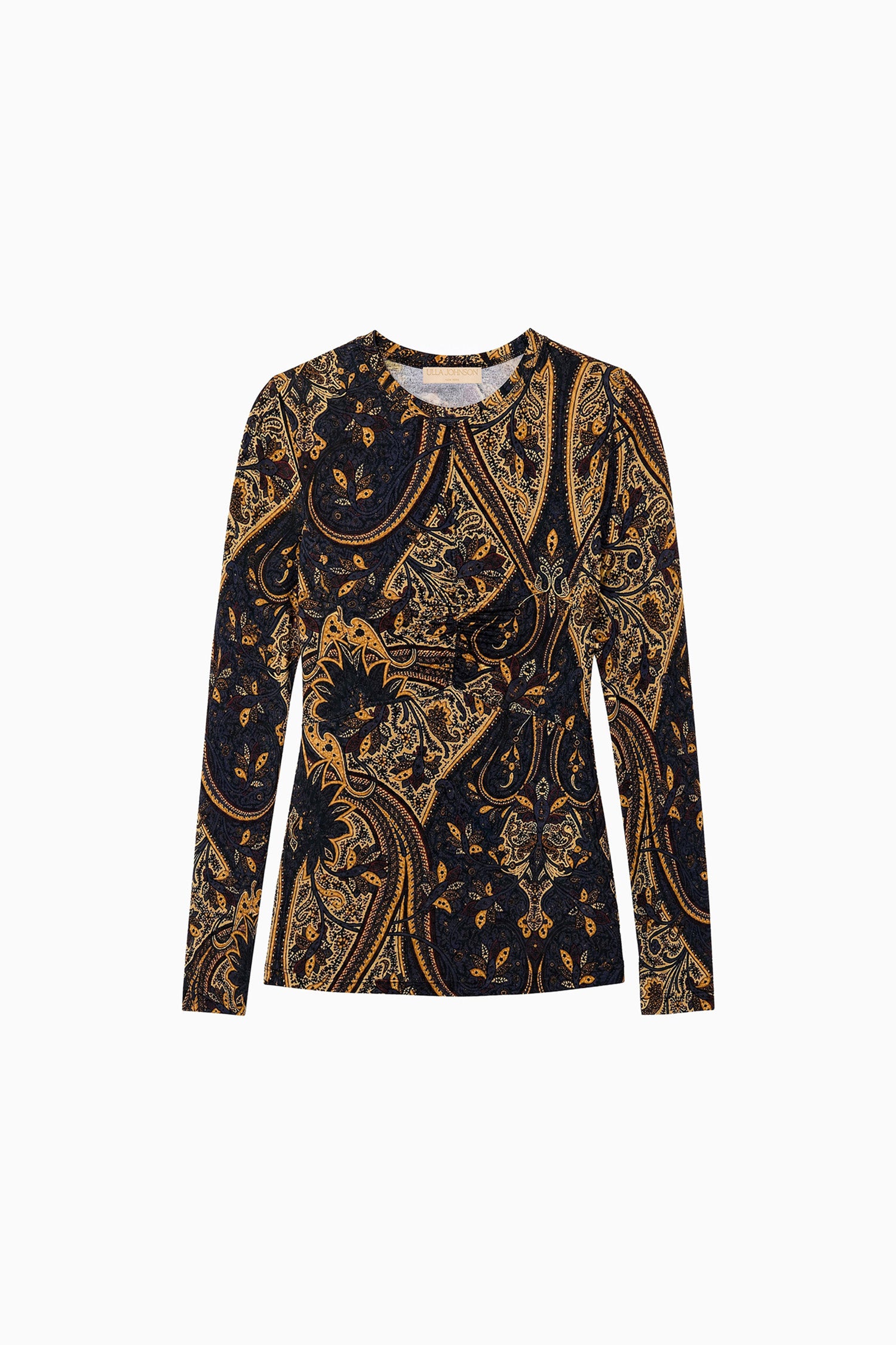 Ulla Johnson Neri Long Sleeve Jersey Top - Twilight Paisley