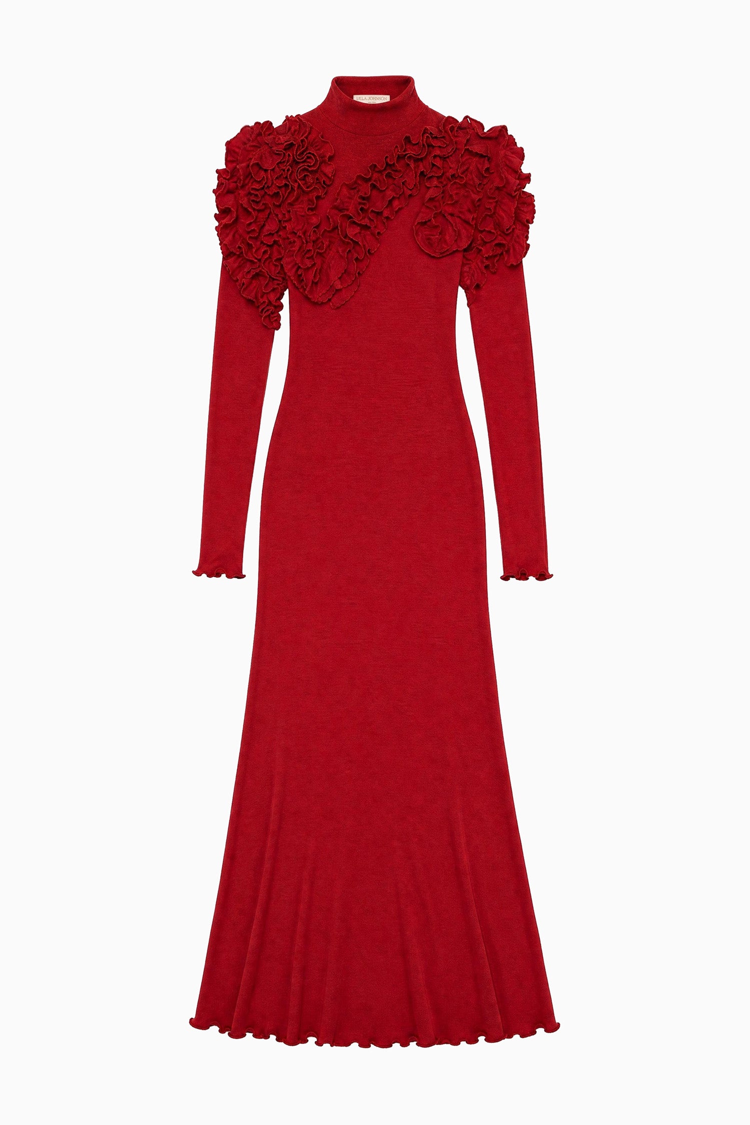 Ulla Johnson Solene Long Sleeve Jersey Dress - Claret