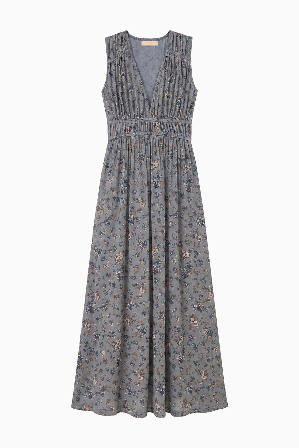 Ursula V-Neck Jersey Dress - Celeste Floral