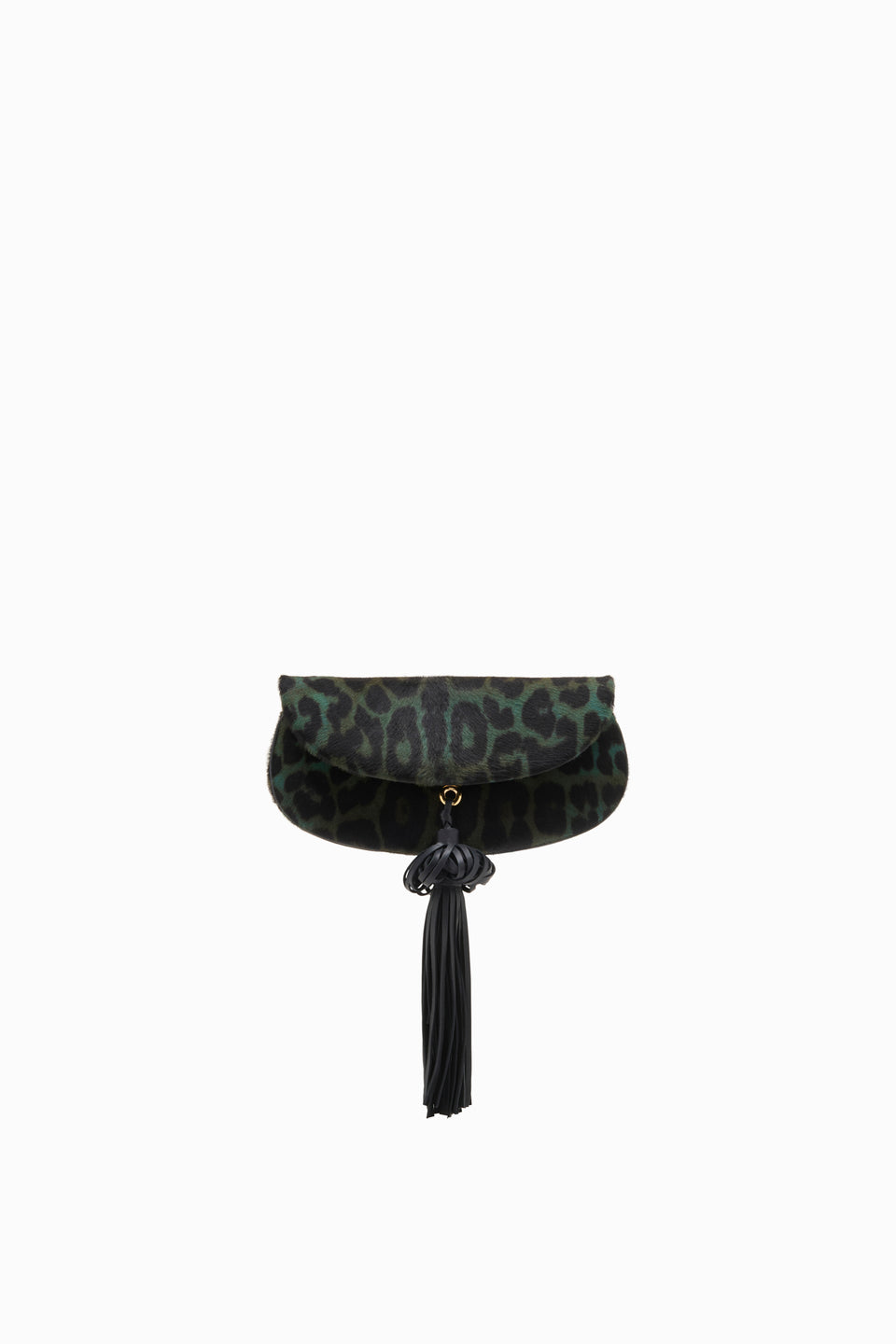 Paloma Flap Tassel Bag - Emerald Leopard
