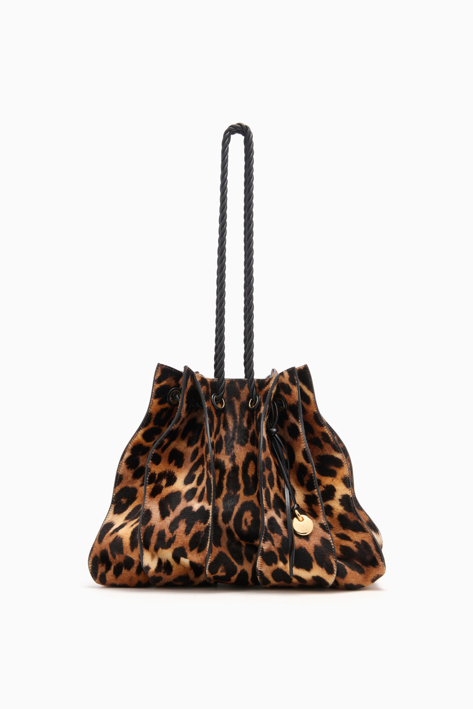 Adria Large Drawstring Tote - Leopard