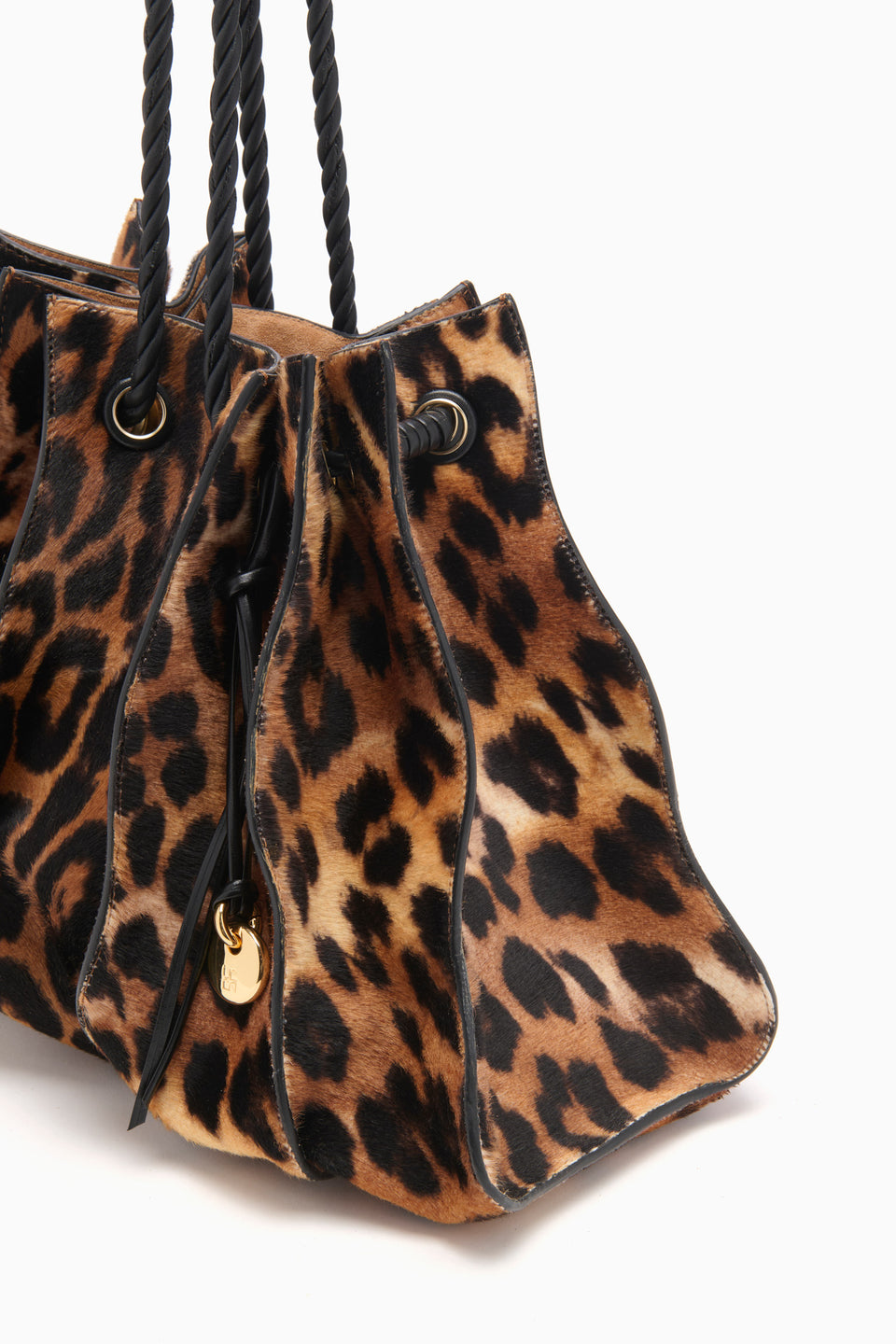 Adria Large Drawstring Tote - Leopard