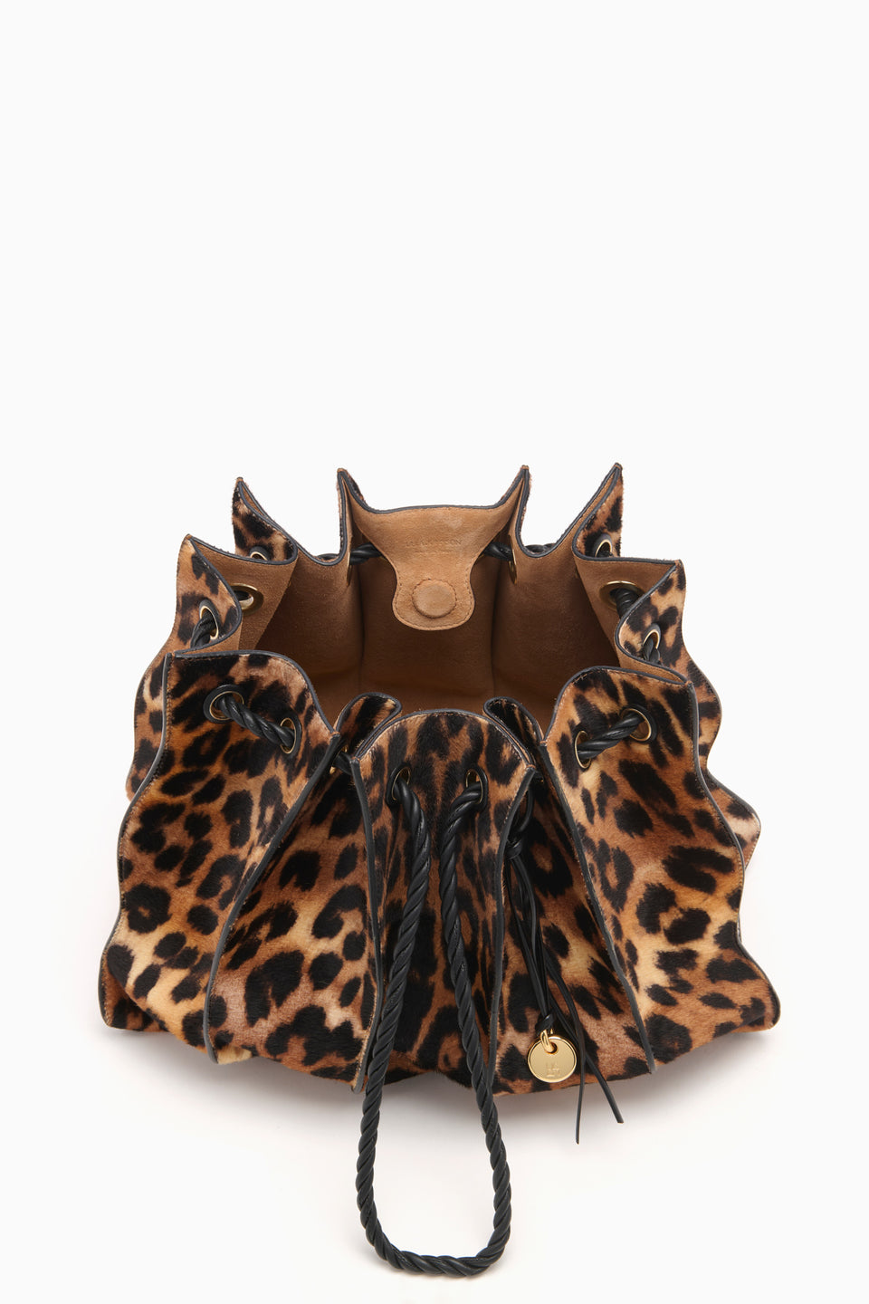 Adria Large Drawstring Tote - Leopard