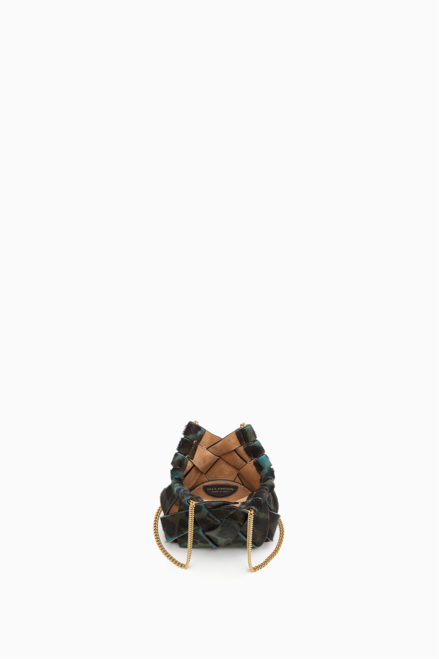 Charlotte Mini Crossbody with Chain - Emerald Leopard