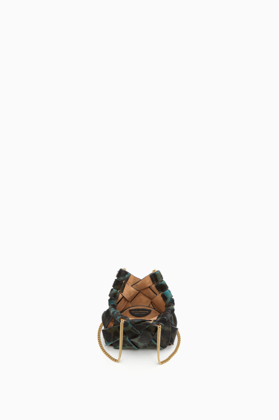 Charlotte Mini Crossbody with Chain - Emerald Leopard