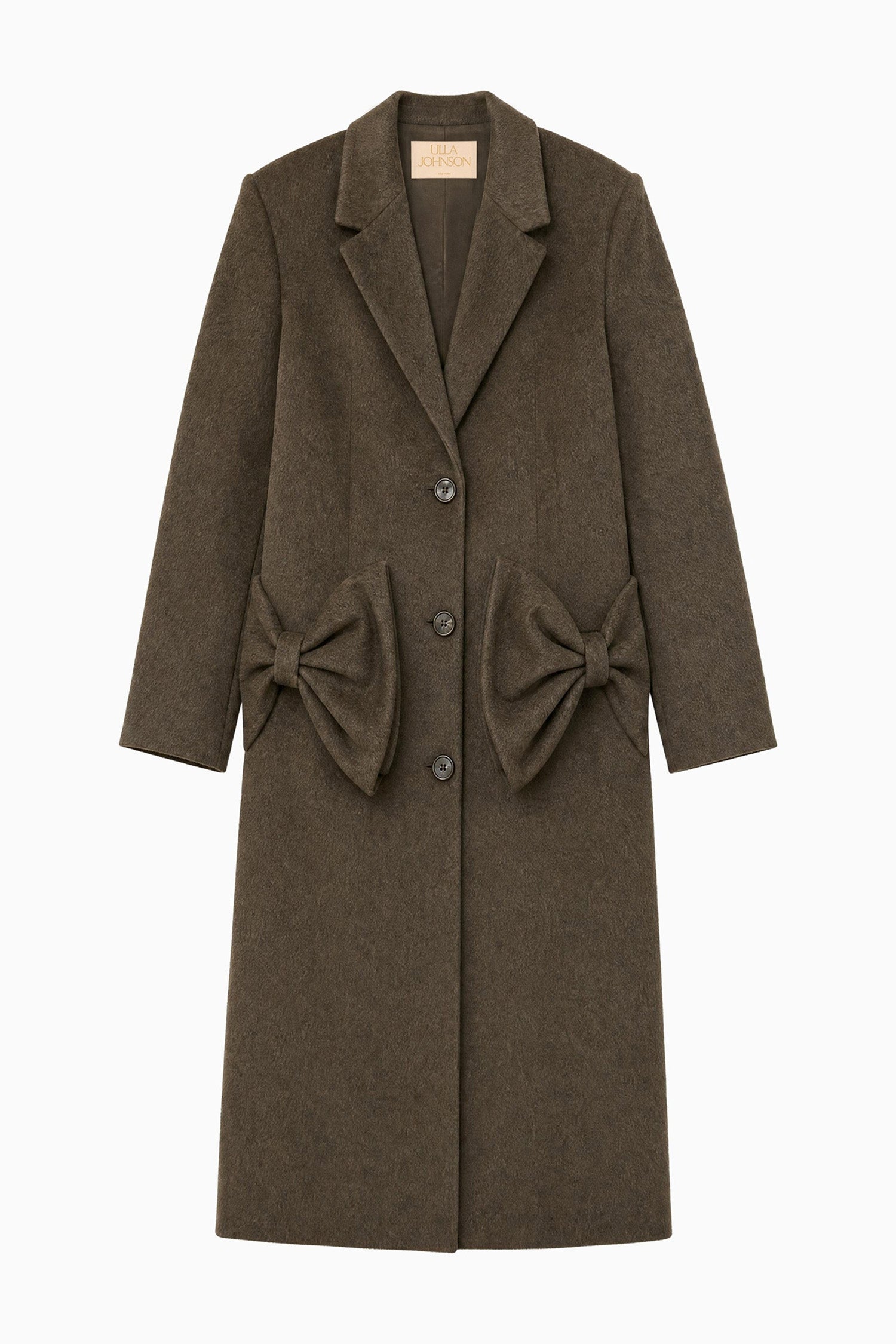 Corin Wool Coat with Bows - Willow