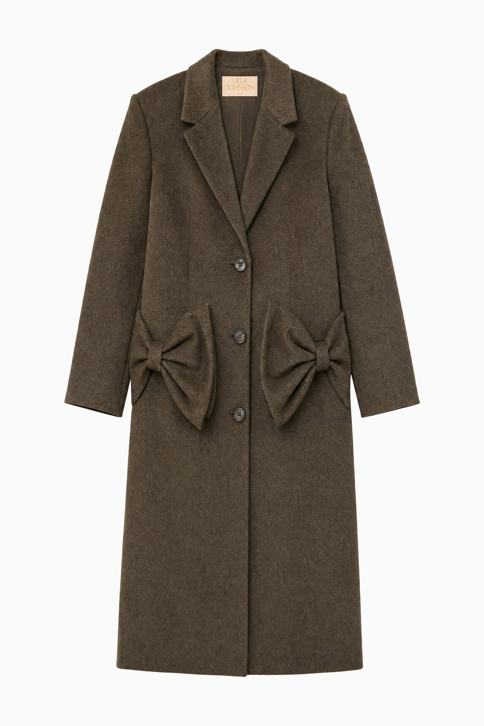 Corin Wool Coat with Bows - Willow