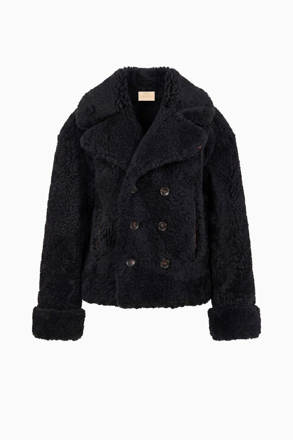 Nisha Reversible Shearling Coat - Noir