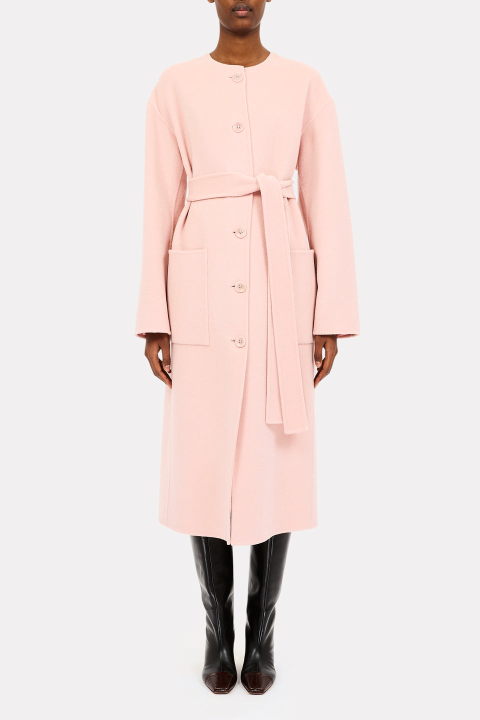 Fernanda Wool Coat - Powder