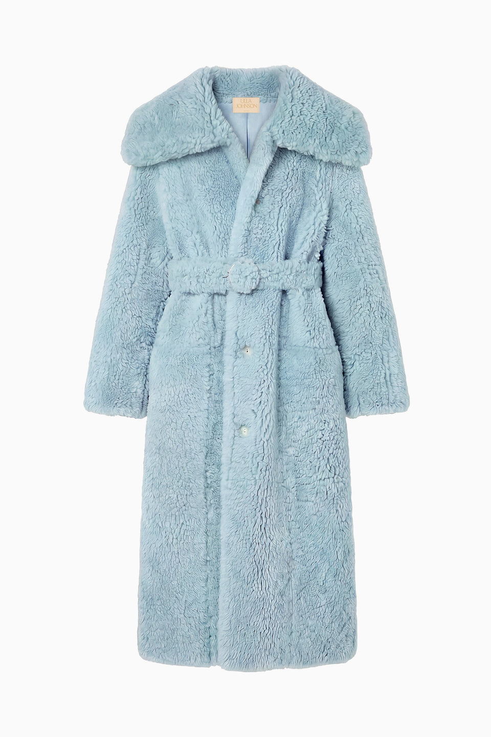 Laureline Reversible Shearling Coat - Turquoise