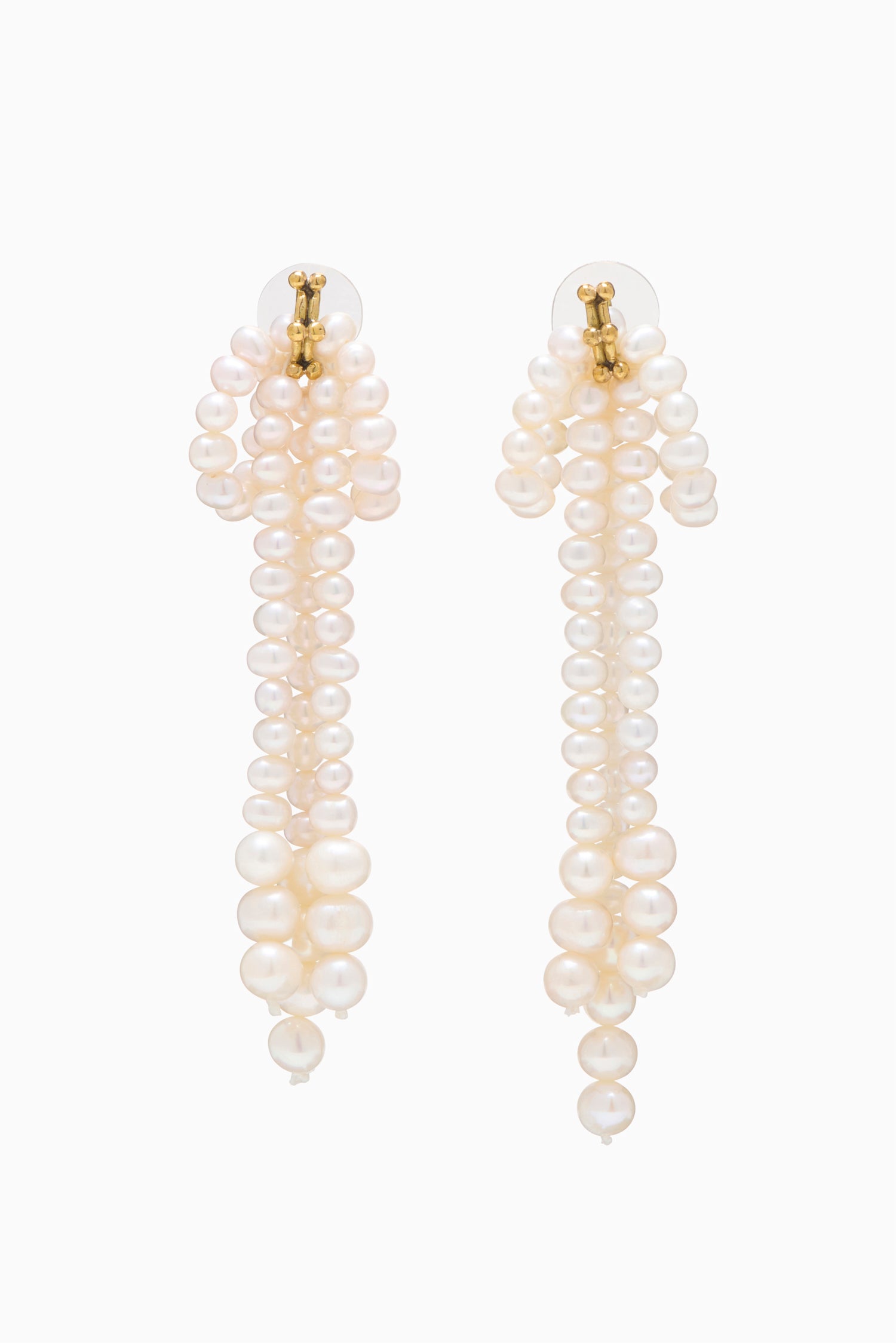 Pearl Bow Earring - Pearl