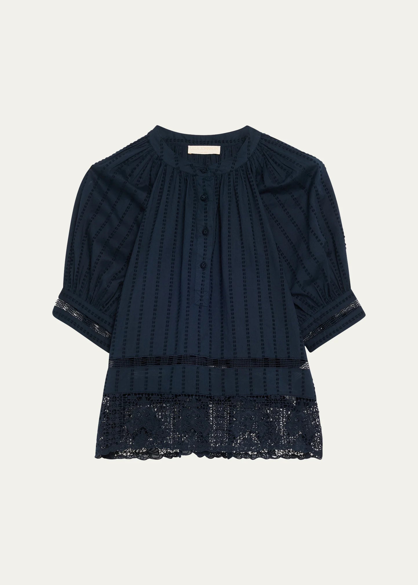 Faye Puff Sleeve Blouse - Celeste - Ulla Johnson