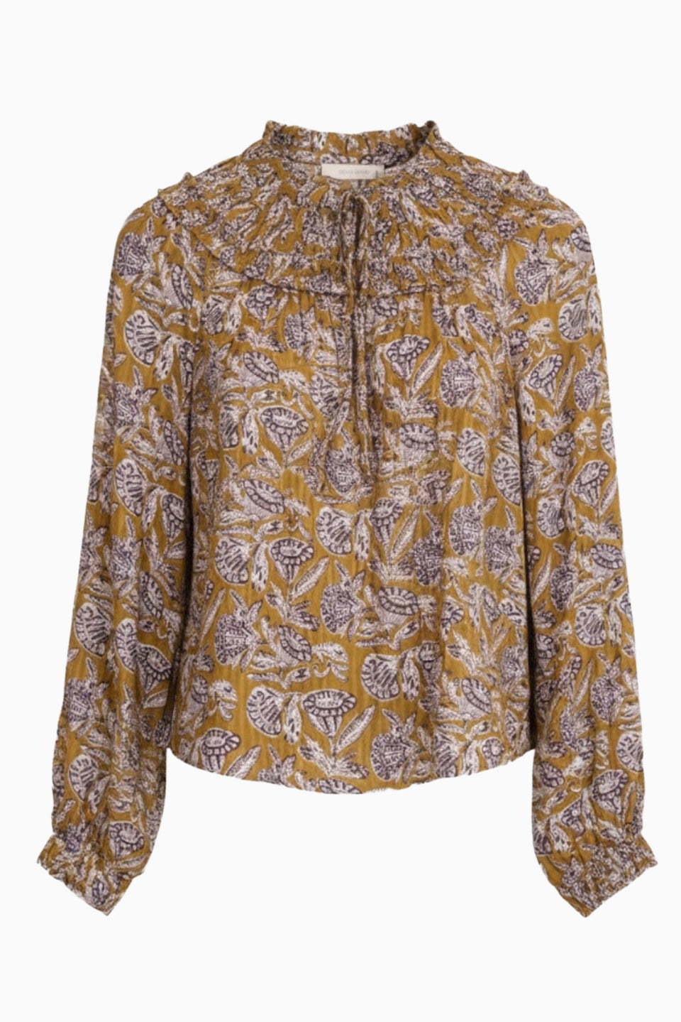 Florelle LS Cotton Blouse - Fennel Blossom