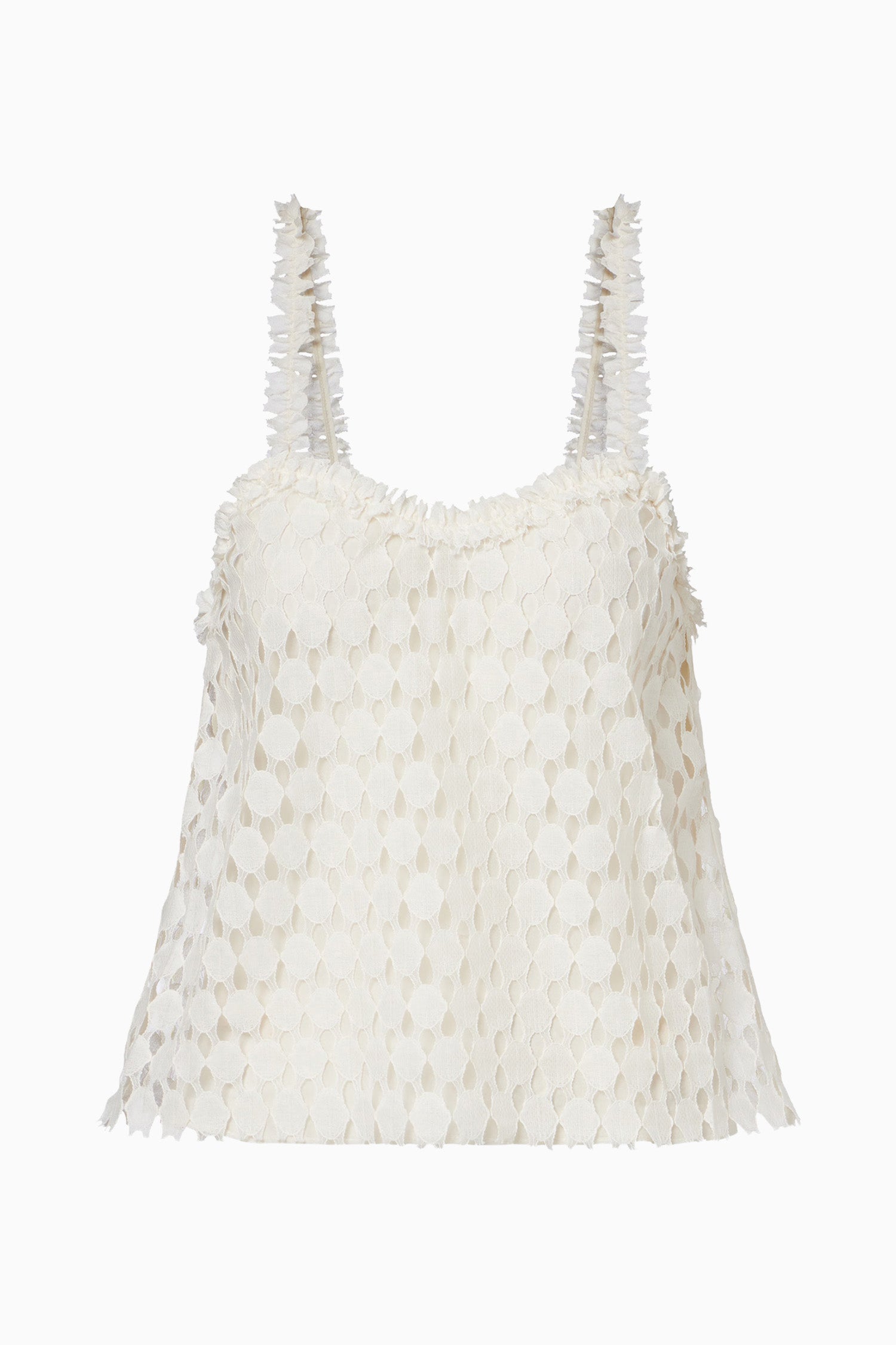 Francoise Lace Tank Top - Chalk