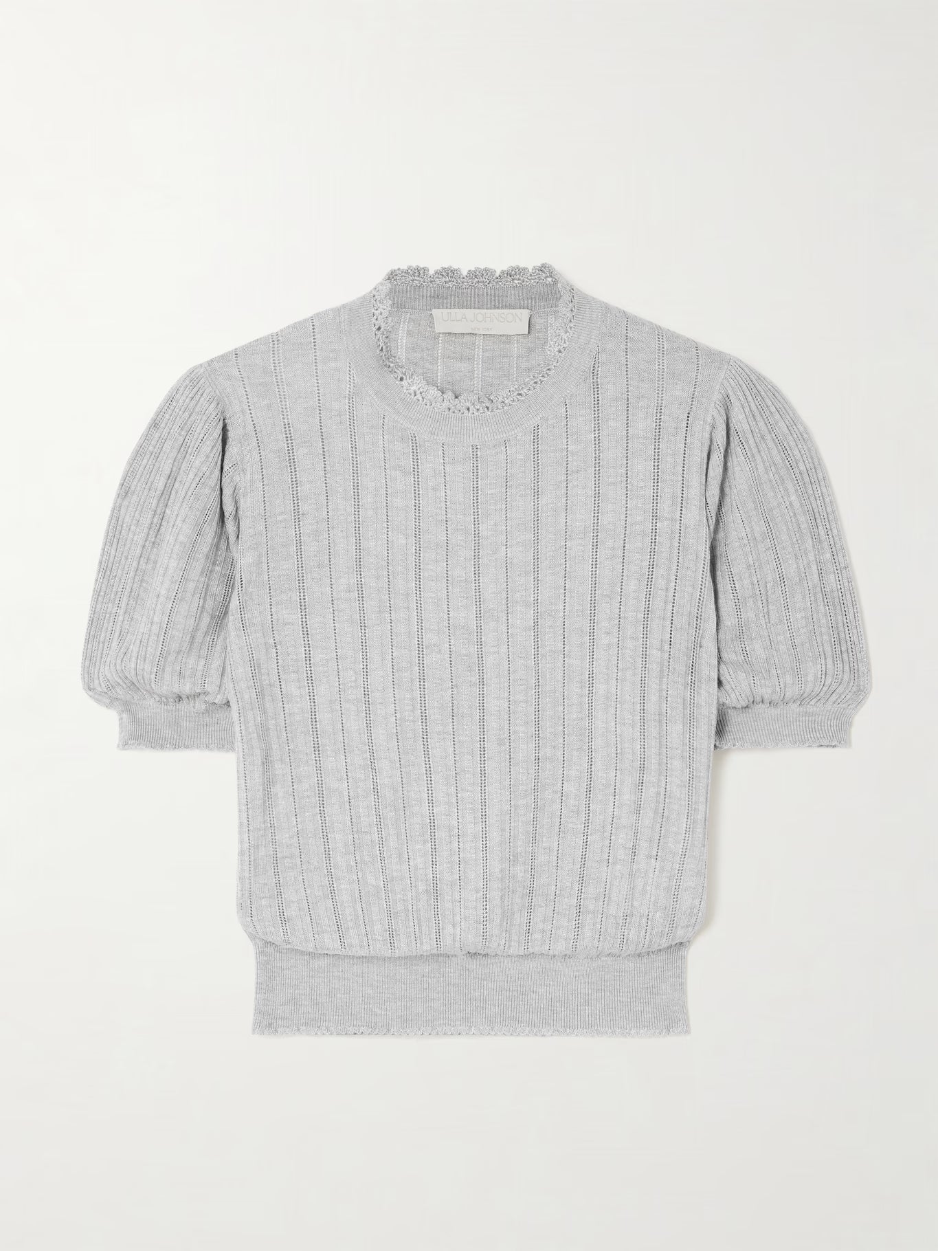 Gemma Short Sleeve Knit Top - Slate