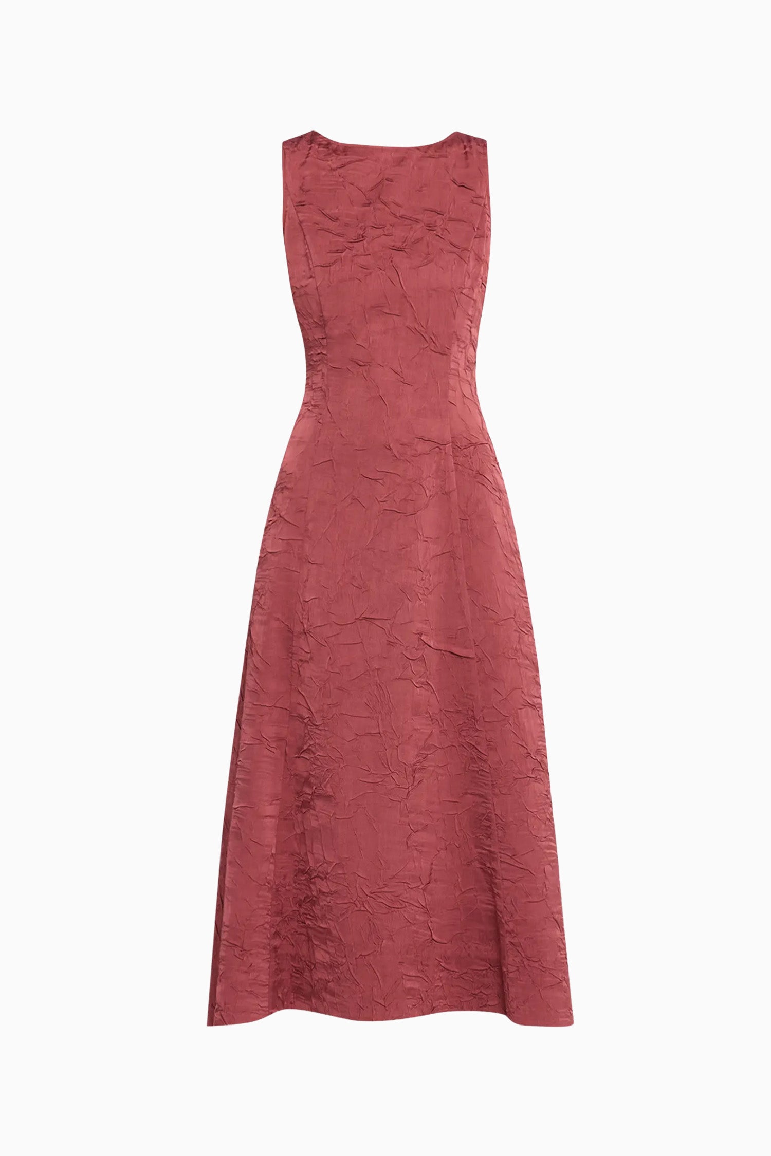 Georgia Satin Midi Dress - Fig