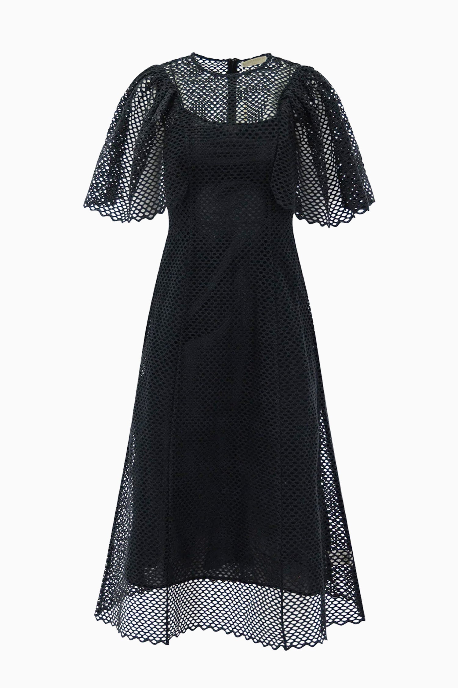 Gracelle Eyelet Cotton Dress - Noir