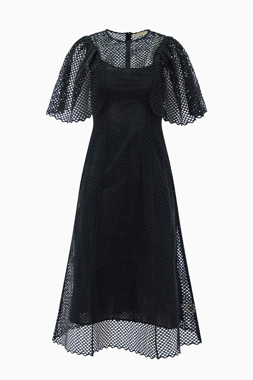 Gracelle Eyelet Cotton Dress - Noir