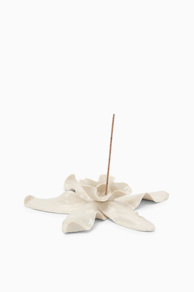 ULLA Incense Holder - Porcelain Handmade flower ceramic incense