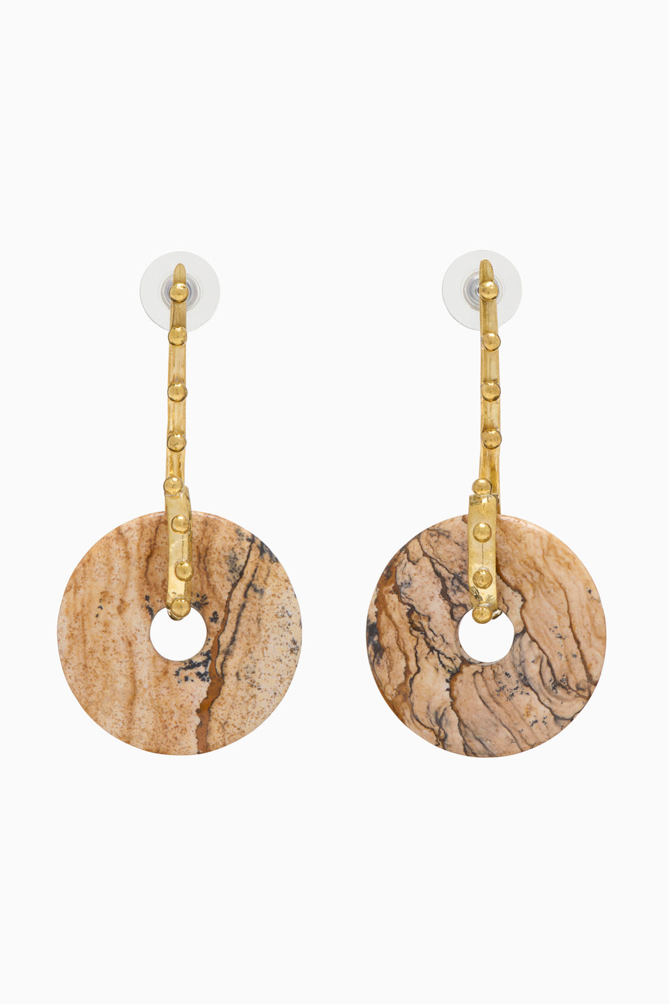 Isla Geo Stone Earring - Picture Jasper