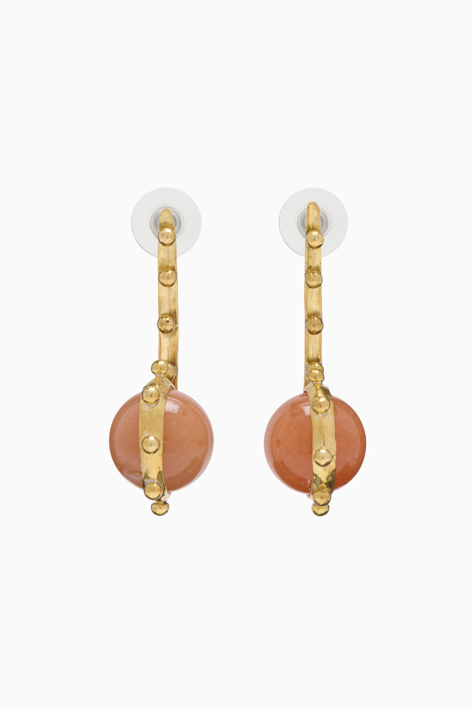 Ismene Geo Drop Earring - Pink Aventurine