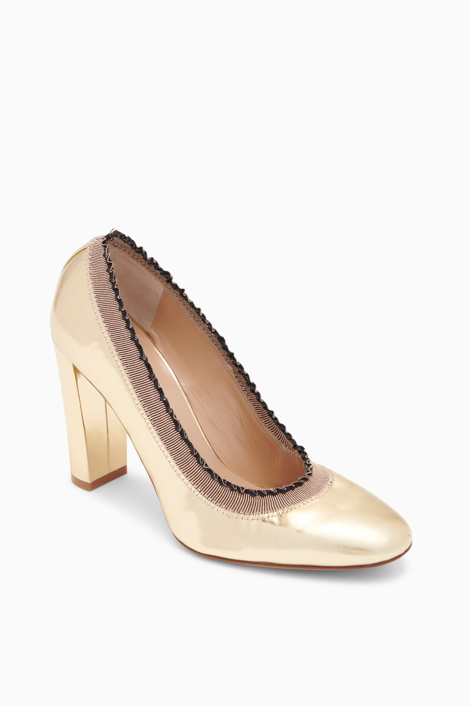 Elise Ruffle Pump - Platino