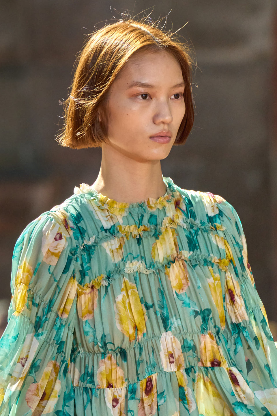 ⁣⁢Lucile Chemisier à Volants - Celadon⁤⁣