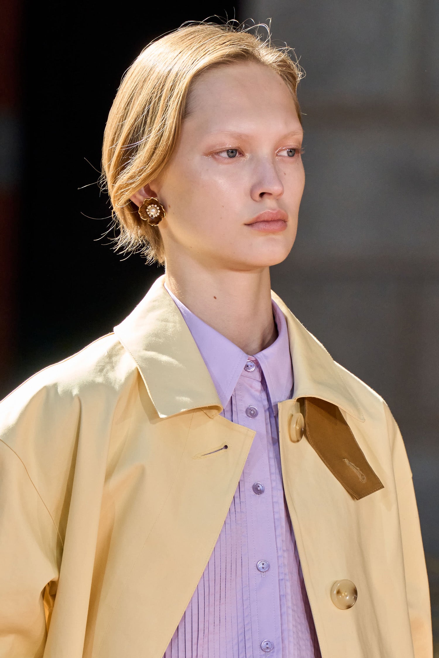 Ulla Johnson ⁣⁢Blusa Cropped Gabriella - Wisteria⁤⁣