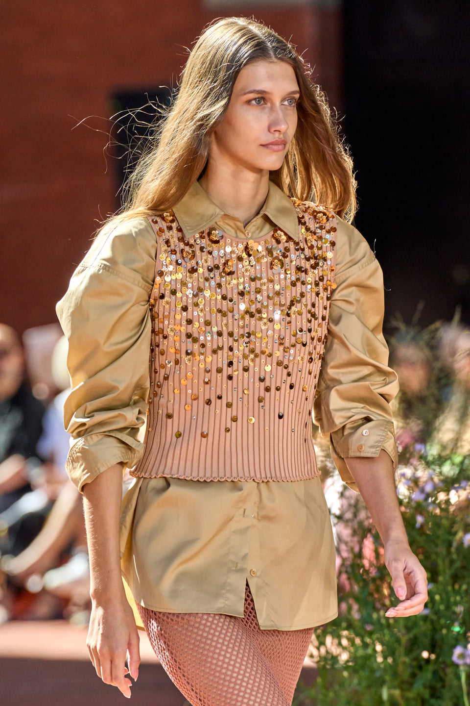 Aurelie Knit Tank w/ Embellishments - Golden Meadow