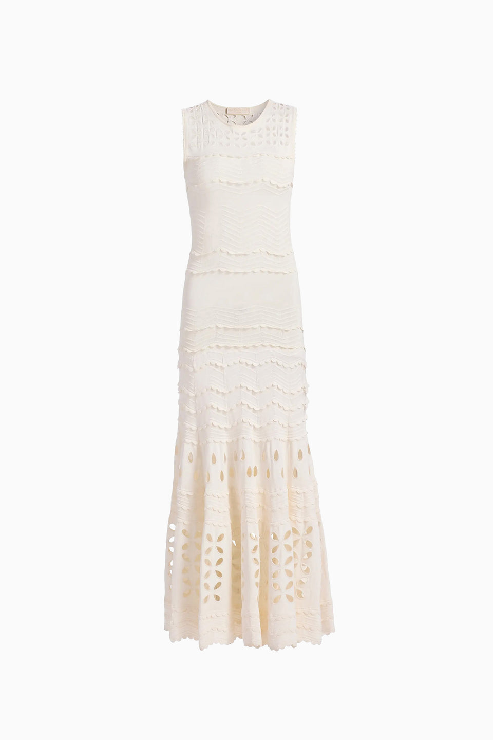 Lakshmi Eyelet Knit Dress - Cowrie